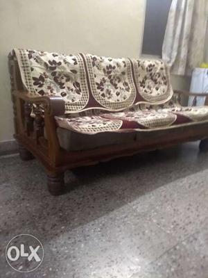 Heavy good quality wooden sofa set for sale