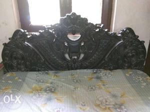 Heavy wooden carving double bed