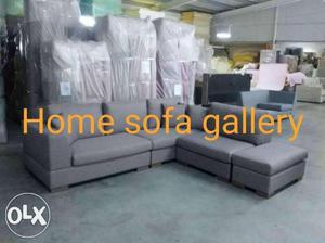 L shape sofa set 6 seater leatherette only, brand new best