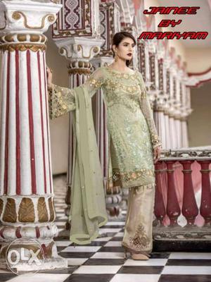 Name - Mariyam Gold Fabric - pure Geogertte with