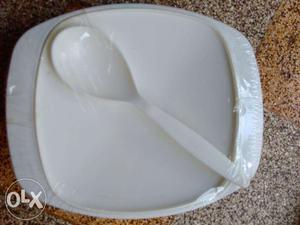 Rice Bowl with Lid & Serving Spoon - UNUSED & SEALED ONE