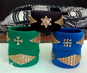 Silk thread designer bangles 200₹ of one pair