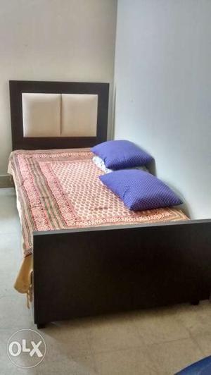 Single bed new with 3 cotton gadda and 4 pillows