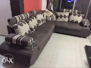 Sofa on Sale L shape with cushions