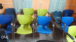 Steel and plastic chairs for sale (17 chairs) rs