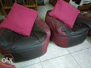 Two Sofa type Been Bags, Showroom condition