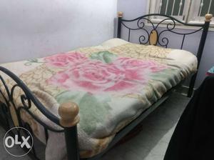 White, Pink, And Green Floral Bed Sheet