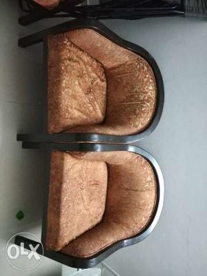 Wooden 3+1+1 sofa set in good condition