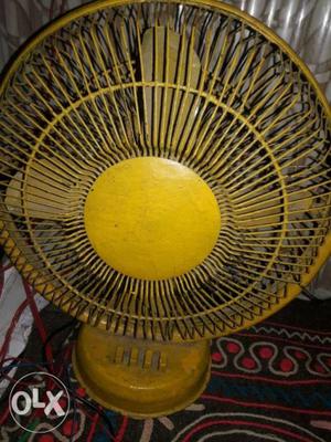Yellow And White Desk Fan