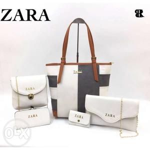 Zara Brand 5 Piece Combo Bags Genuine Quality