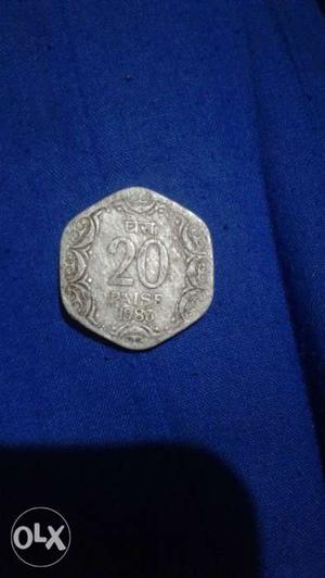 20paise coin of year 