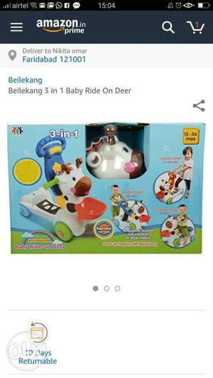 Baby ride-on 3 in 1(2 months old). bought for