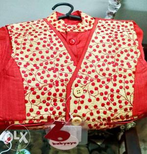 BabyOye Ethnic Dress in Red Colour for Kids of 18 to 24
