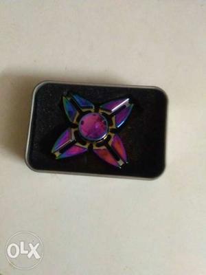 Black And Purple Floral Hand Spinner