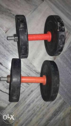 Black And Red Weight Plates