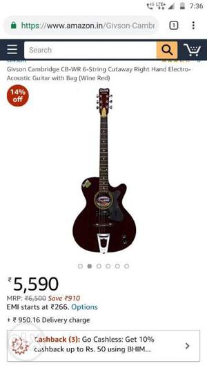 Black Gibson Single-cutaway Acoustic Guitar Screenshot