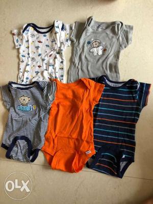 Combo of 5 kids - onesies. 9 to 12 month size