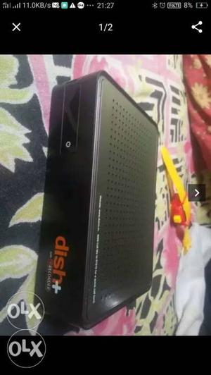 Dish Tv set top box with dish & wire