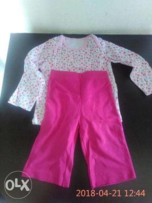 Dress Set For Girl Baby 3 months to 1 year