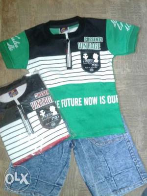 Fashion Quality Baby Boys Cotton T-shirt And Jeans (0 - 3