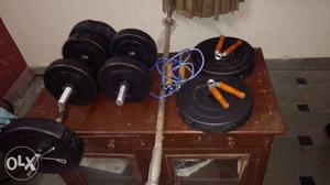 Gym weights 30kg with two rods new..ek din ka Josh tha bhai