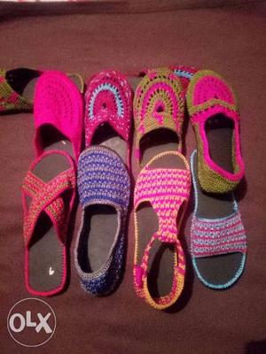 Hand made shoes for women. Rs.300 per pair
