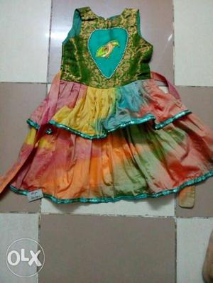 Multi coloured beautiful frock for beautiful baby