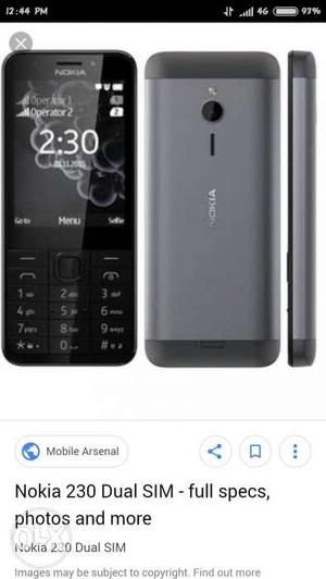 Nokia 203 duel sim with memory card slot with