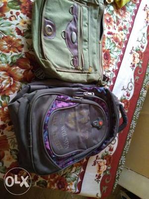One used School bag and One Unused College bag