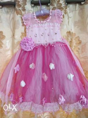 Pink rose fairy dress for 2-3 yr old Baby Girl (