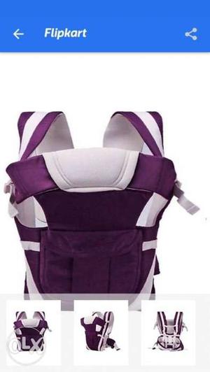 Purple And White Backpack Carrier