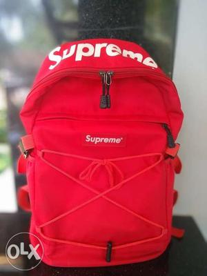 SUPREME Backpack Red good quality