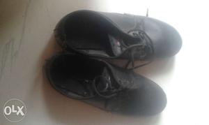 Shoes vkc formal black in colour with laces used