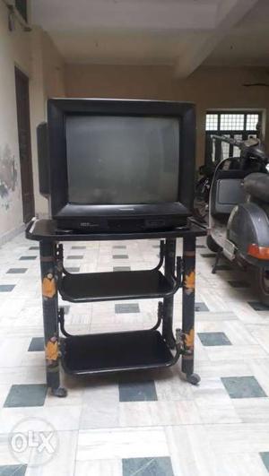 Videocon color TV 21" with trolly