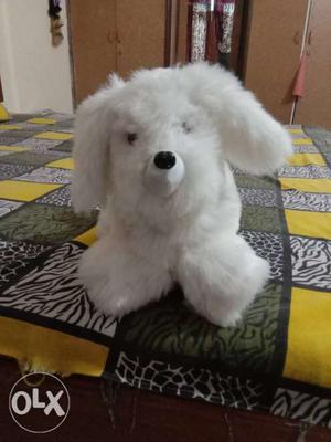 White And Gray Dog Plush Toy