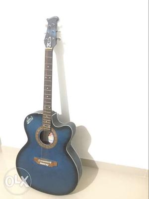 Black And Blue Acoustic Guitar