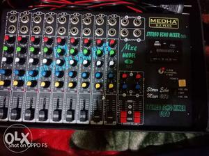 Black And Green Audio Mixer