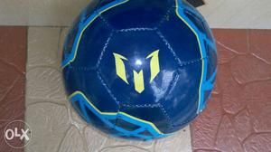 Blue And yellow addidas Soccer Ball