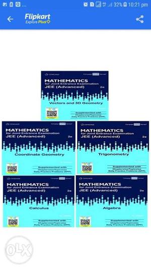 Five Mathematics JEE Textbooks Screenshot