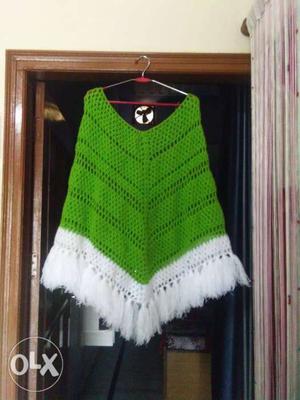 Handmade knitted ponchu
