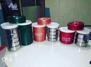 Hot meal 3, 4, 5 container tiffin box with one