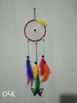 Pink And White Dream Catcher