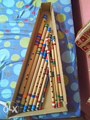Set of 12 flutes of different scale for beginners