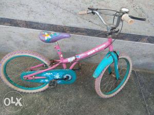 Toddler's Pink And Teal Bicycle