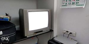 21 inch Gray CRT TV with good condition