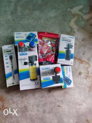 Aquriam fish food filter air pump heater every thing in very