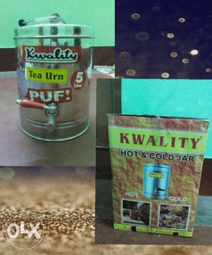Brand new kwality 5ltr tea jar with bill and box