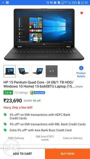 Brand new sealed Hp laptop and samsung mobile