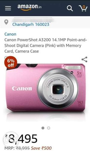 Canon PowerShot A, silver colour, in very good condition