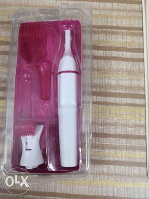 Cordless hair trimmer for women. 3 in 1